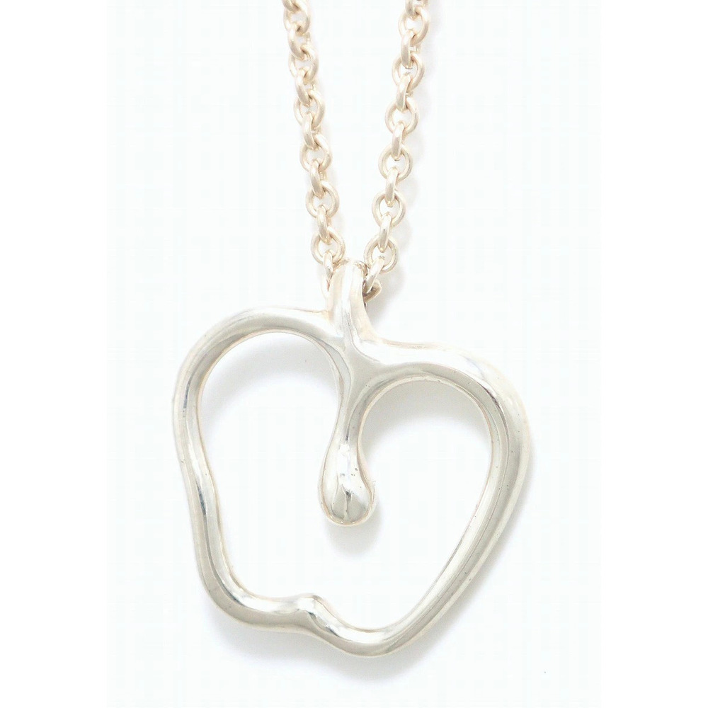 TIFFANYCo Tiffany Elsa Peretti Apple Motif Open Necklace Pendant Silver